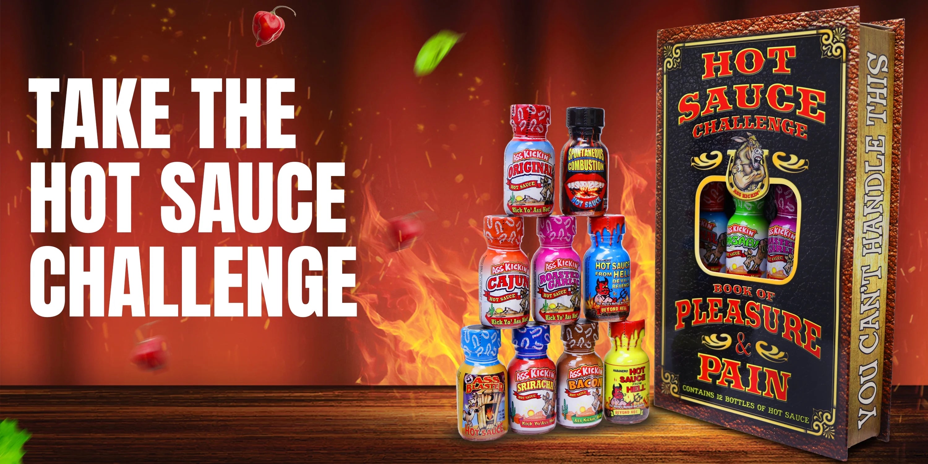Hot Sauce Variety Pack - 12 - 0.75 Ounce Bottles T85836