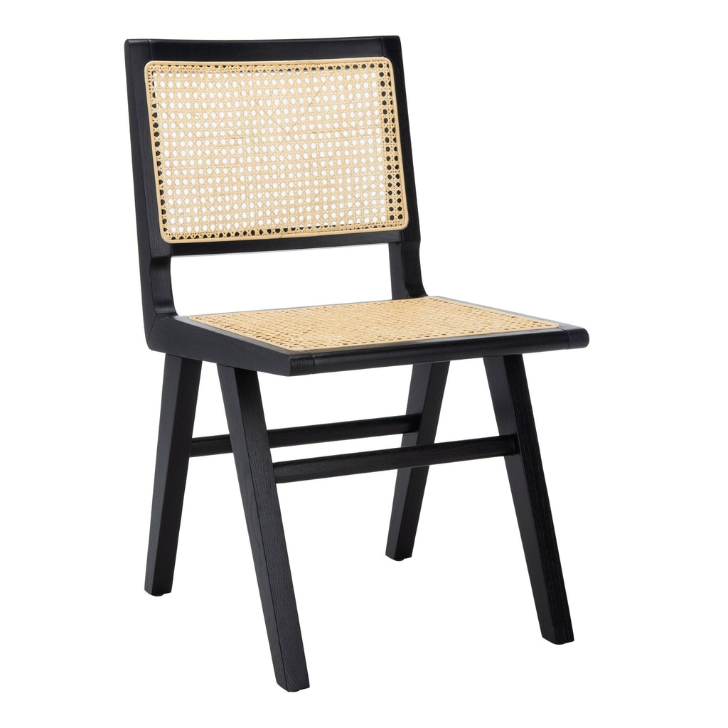 Black Natural Cane Dining Chair Set of 2 B403120