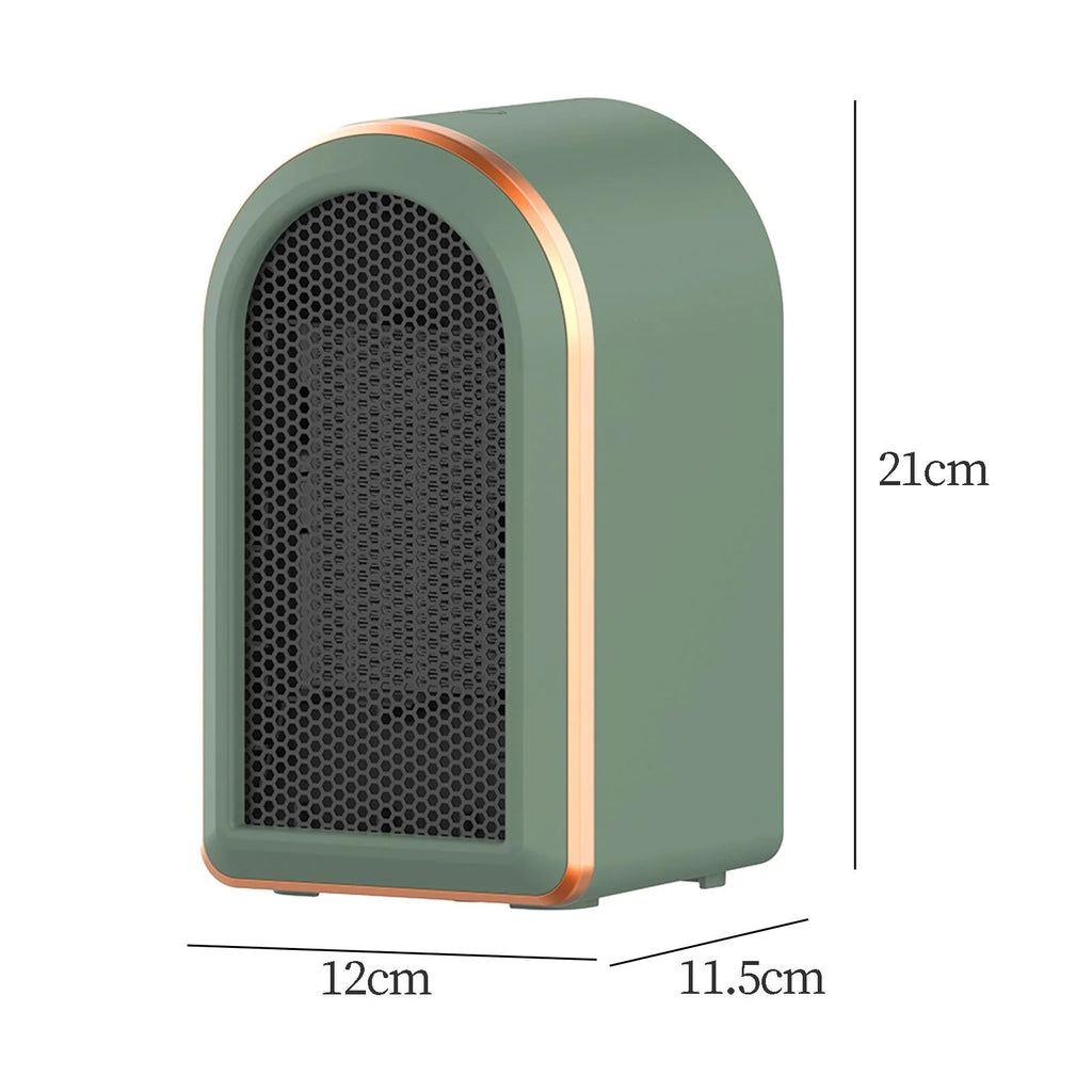 Green Mini Heater Fan with Tip Over Protection X75154