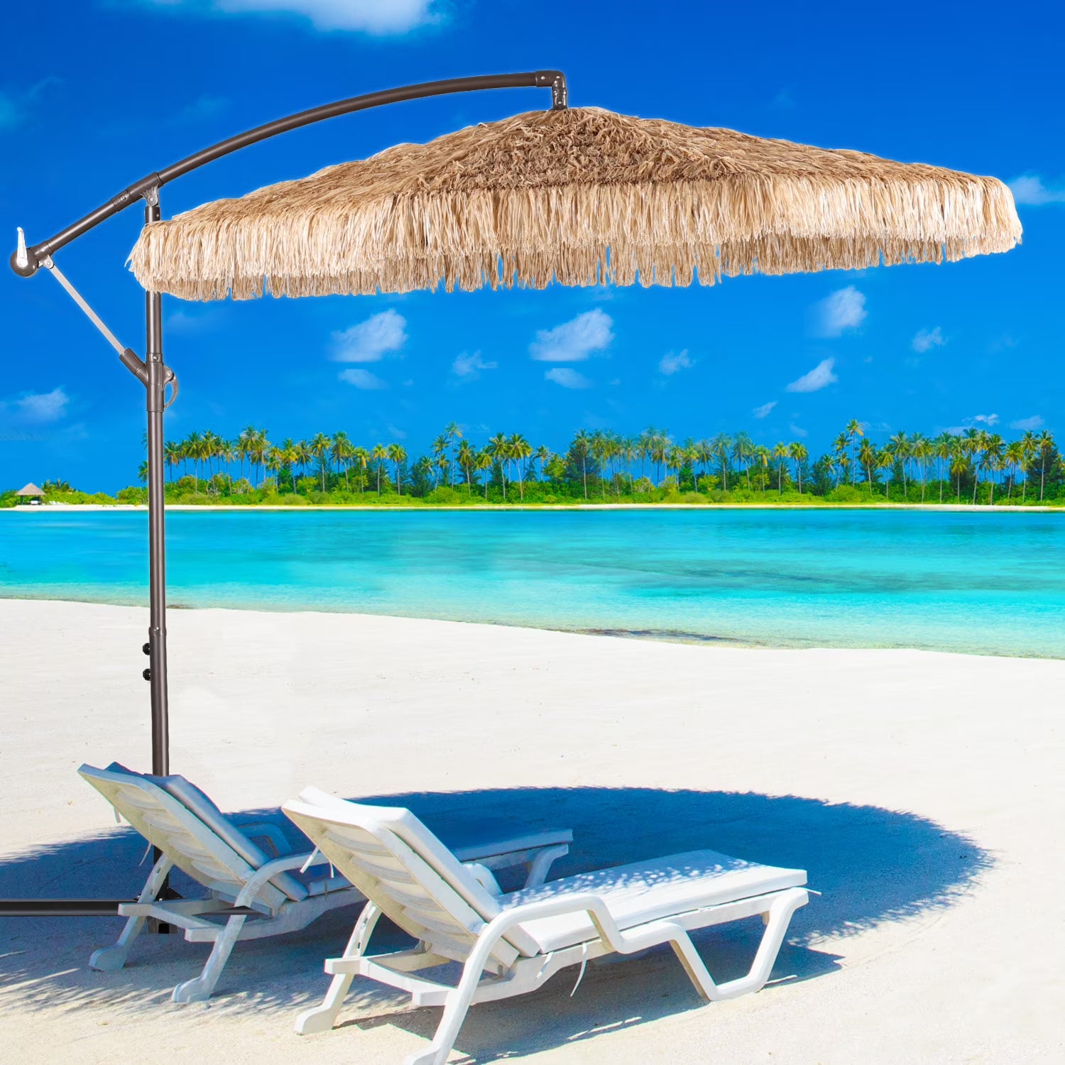 9 FT Thatch Tiki Umbrella U503