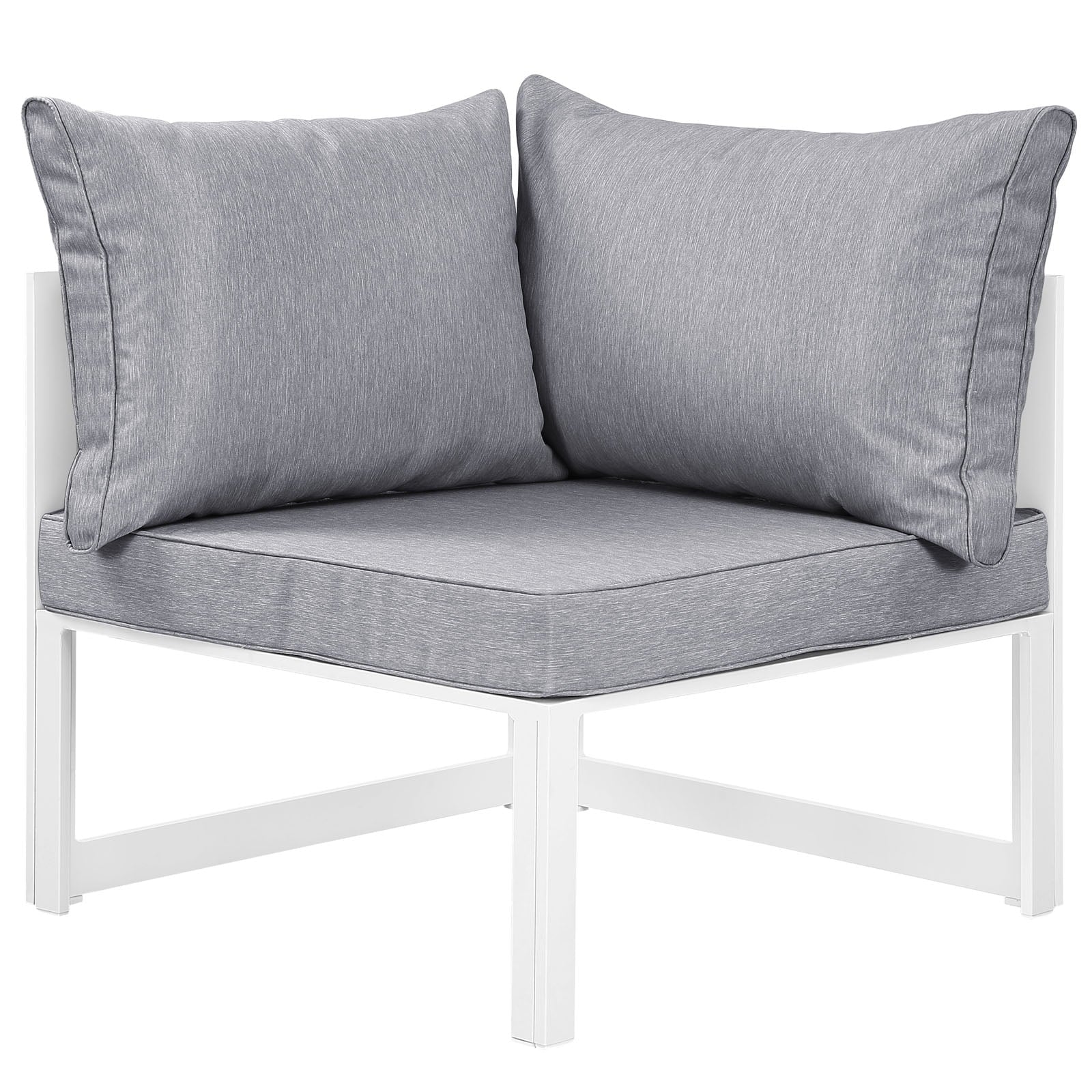 White Grey Fabric Outdoor Patio Sectional Sofa Set C6856