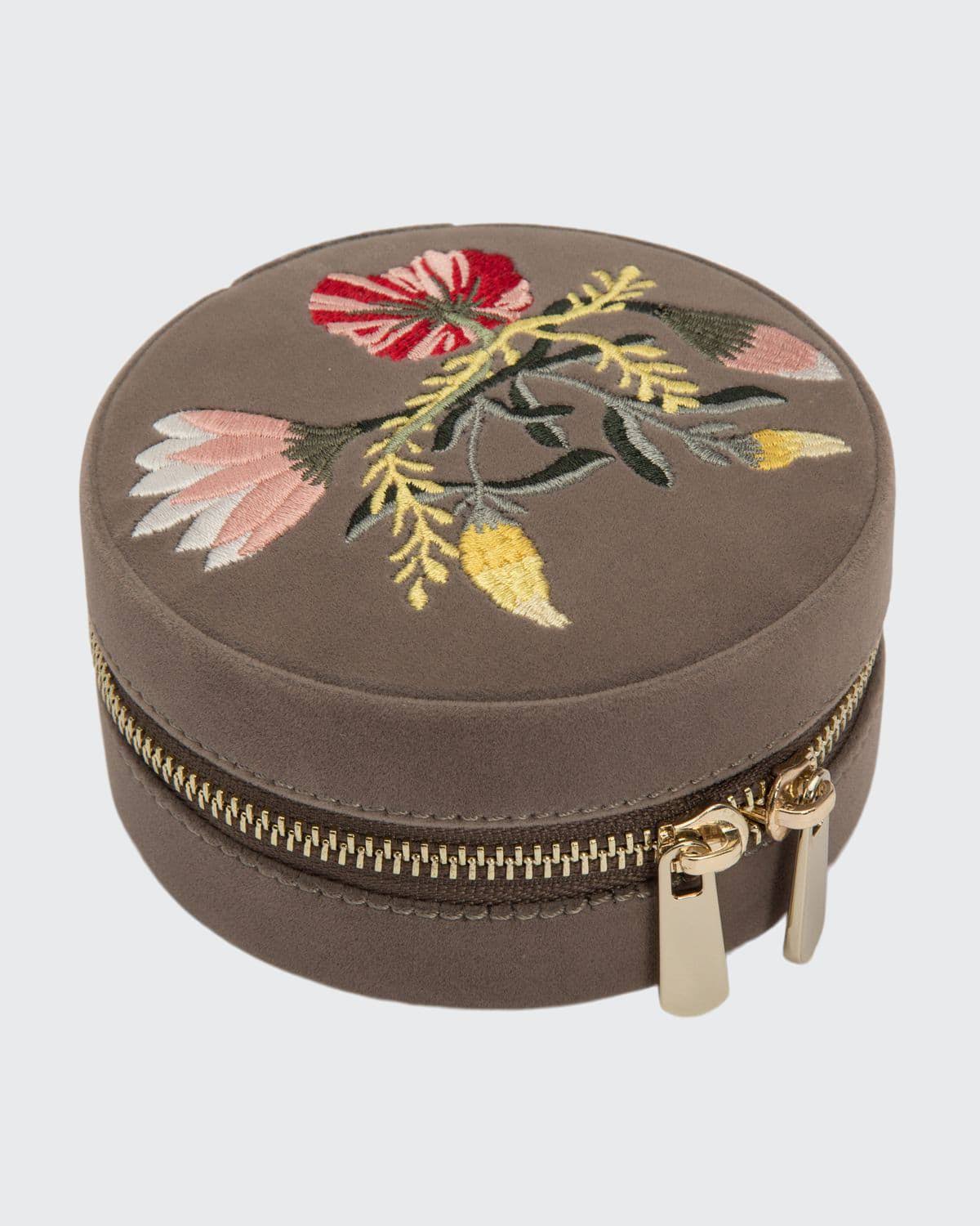 Grey Mink Round Travel Case M7484