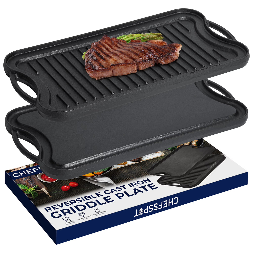 Preseasoned Cast Iron Reversible Griddle Plate Pan V4142