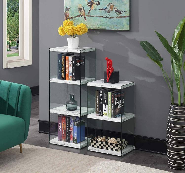 White 3 Tier Bookcase M5993