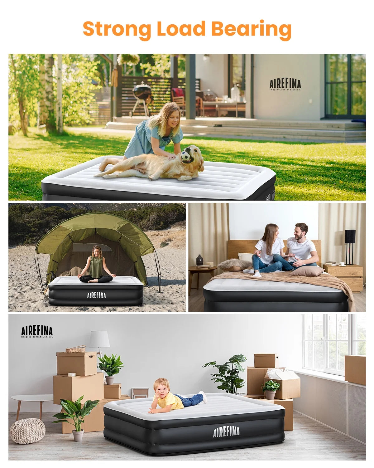 Full Size Air Mattress with Built-in Pump K988797