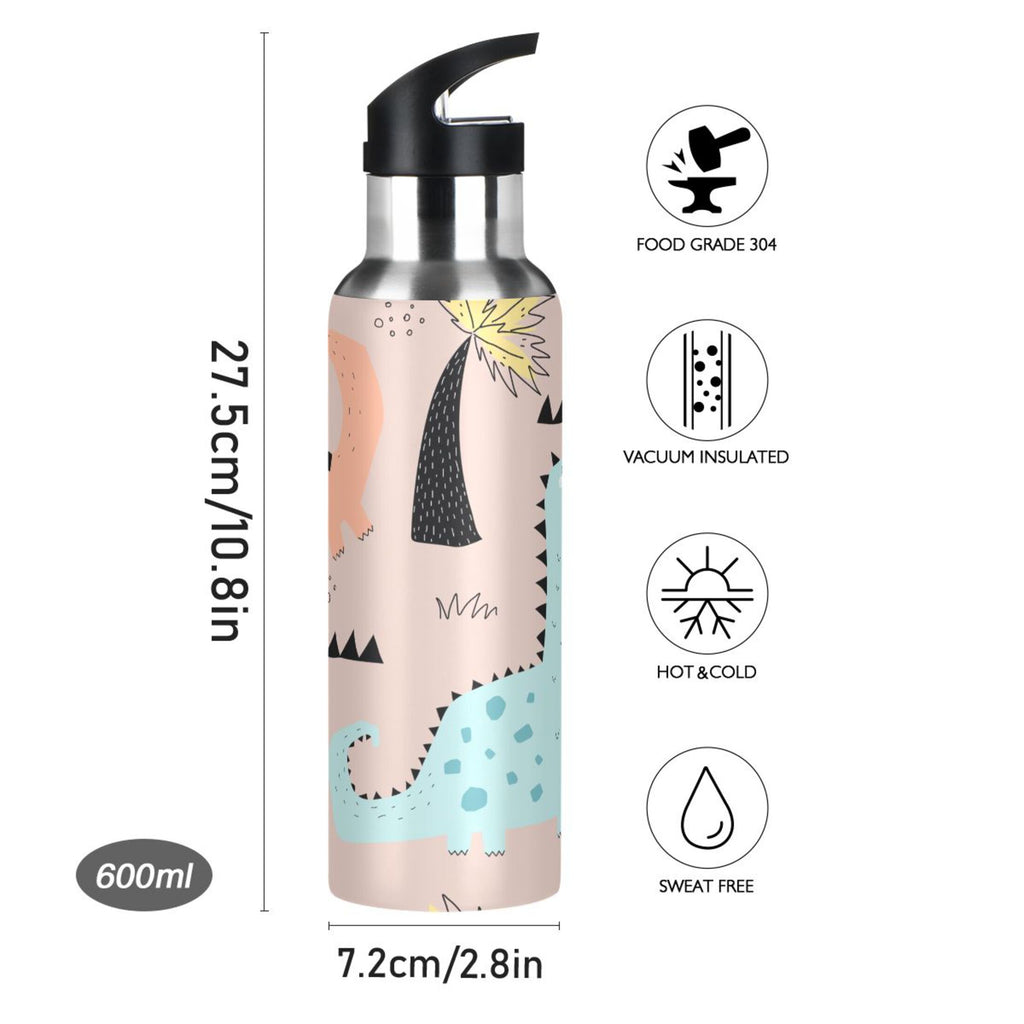 Blue Stainless Steel Vacuum Insulated Water Bottle with Straw Lid 20 OZ C14615