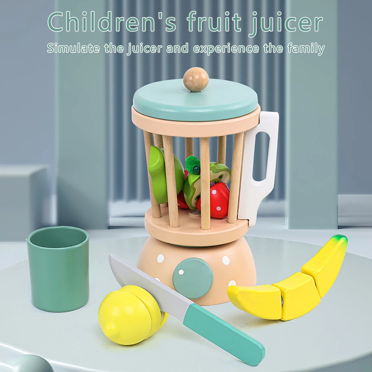 Montessori Wooden Toy Blender Juicer and Smoothie Maker P5197