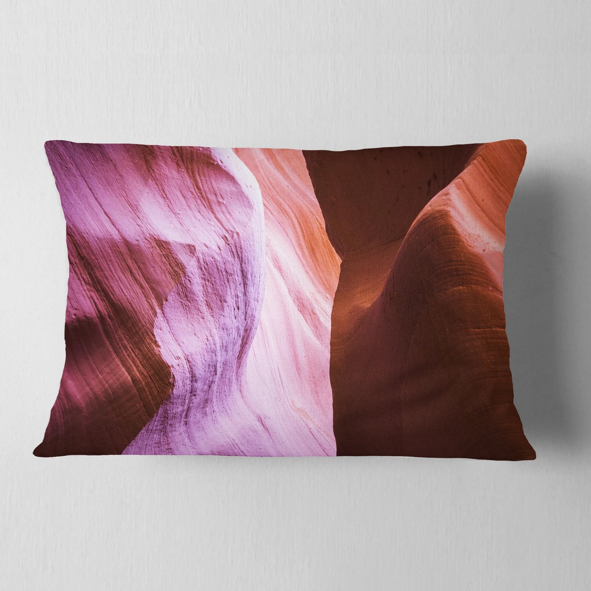 Purple Shade in Antelope Canyon Landscape Photography Throw Pillow Y109