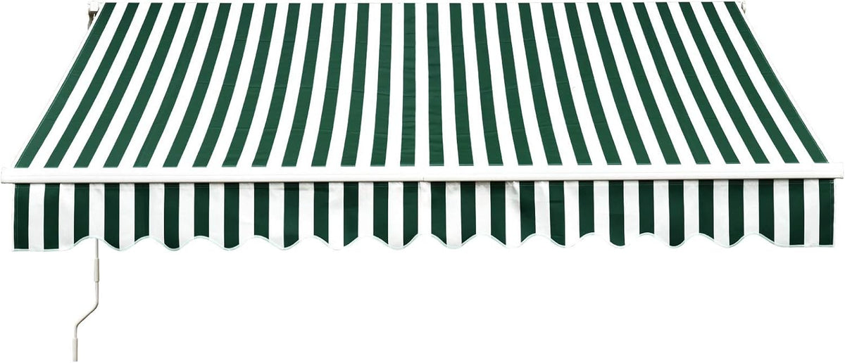 13x8 Feet Manual Retractable Patio Awning Canopy (Dark Blue) S29208