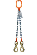 Chain Sling 3/8" x 6' Double Leg with Swivel Positive Locking Hooks Grade 100 K61900