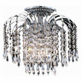 4 Light Chrome Flush Mount Crystal N2810
