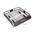 Rooftop Cargo Carrier Basket, 43" Black Steel Roof Rack L275