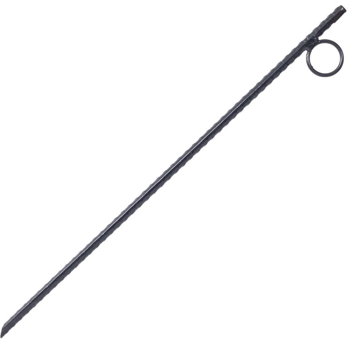 3/8x 18 Inch Steel Tent Canopy Ground Stakes with Angled Ends and 1 Inch Loops F9183