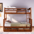 Twin Over Full 2 Drawer Bunk Bed Walnut K546