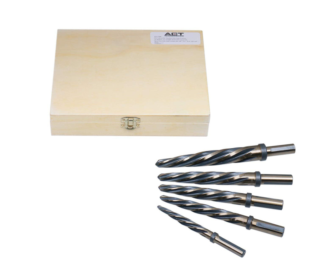 5 Pc H.S.S. Standard Spiral Flute Car Reamer Set U397567