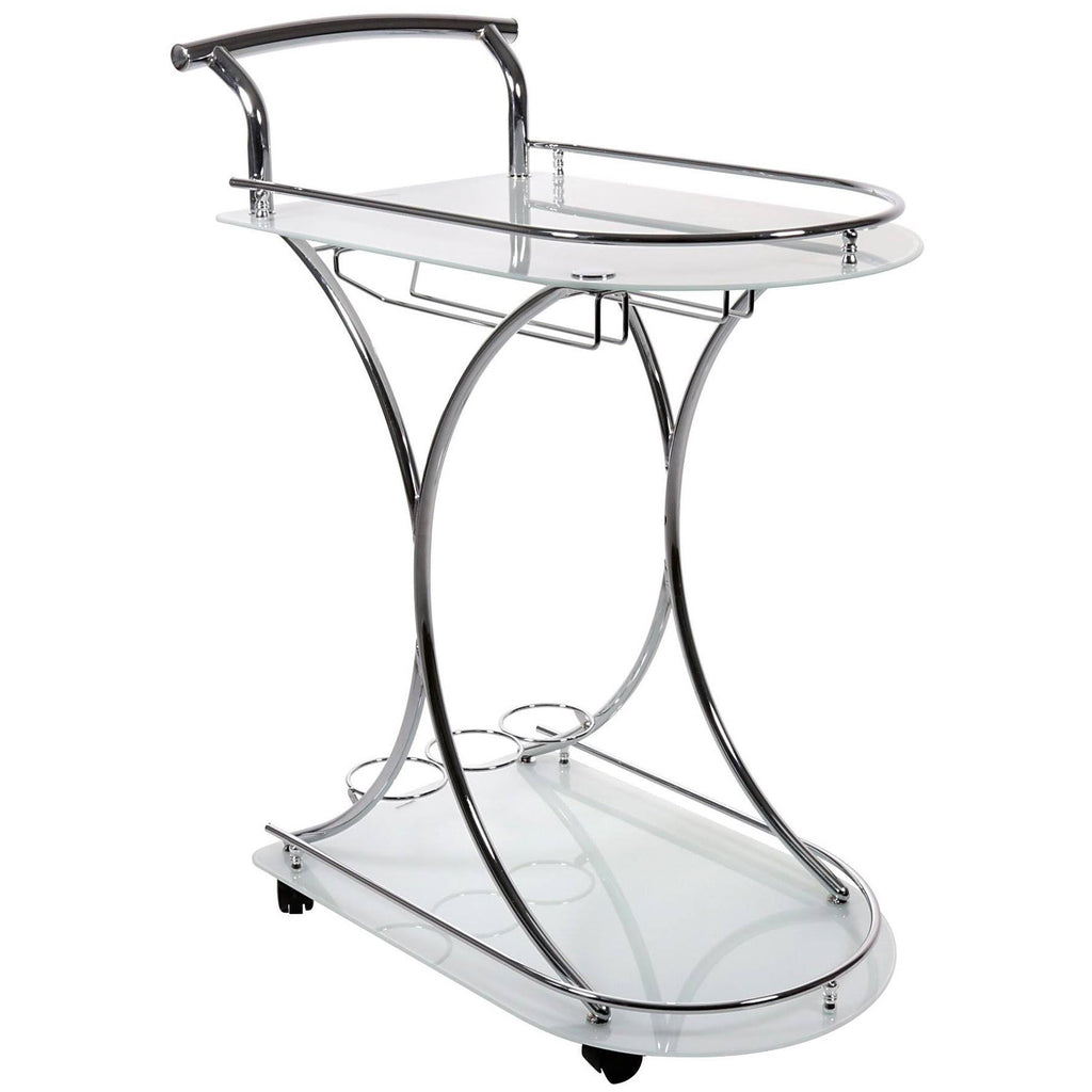 Metal/Glass Mobile Serving Cart F3016