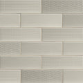 Ceramic White Textured Subway Tile W704430