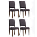 Set of 4 Upholstered Parson Dining Chairs with High Back & Nailhead Trim E21083