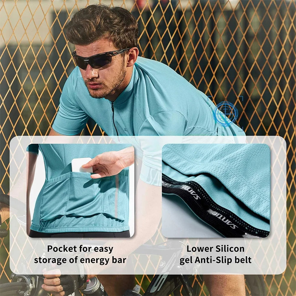Short Sleeve Cycling Jersey with Three Pockets G5611