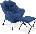 Modern Velvet Fabric Reclining Armchair with Side Pocket Z475900