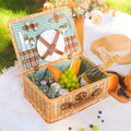 Small Wicker Picnic Basket for 2 Persons with Cutlery R719