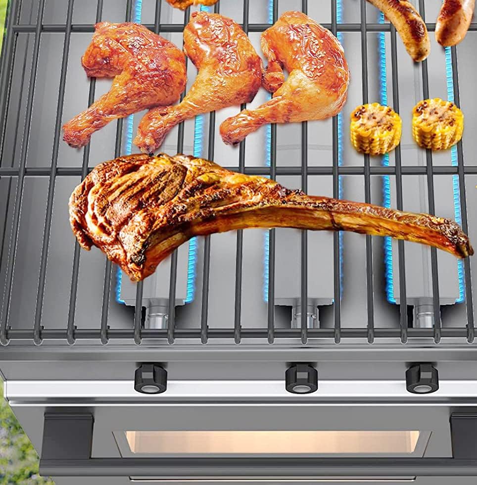 Set of Four Heavy Duty Cast Stainless Steel Burners for Gas Grills Q486