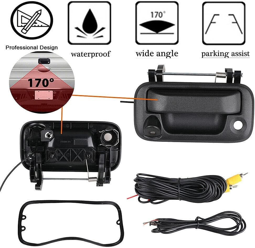 Reverse Camera Compatible with Ford F150 F250 F350 F450 F550 Tailgate Handle Car Rear View Camera U320