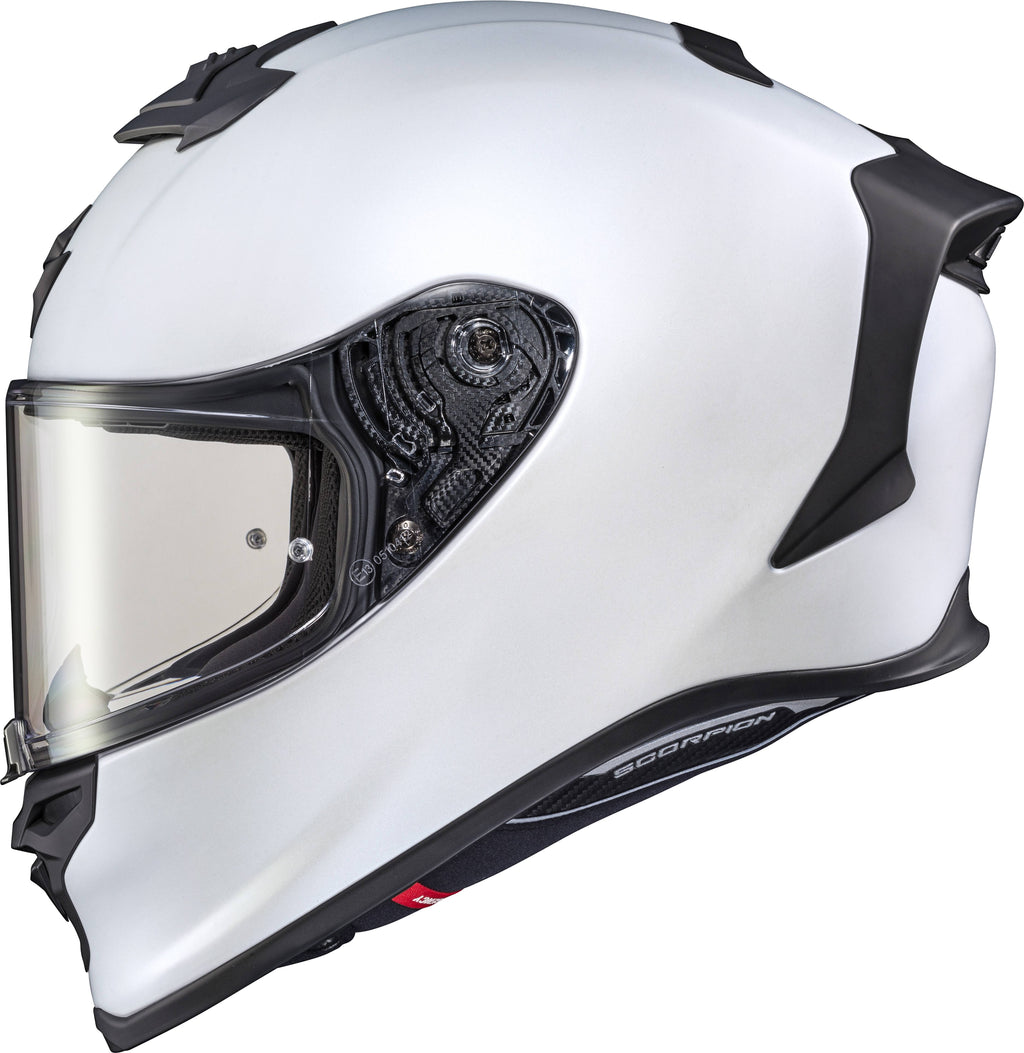 Matte Pearl White Solid Motorcycle Helmet O29377