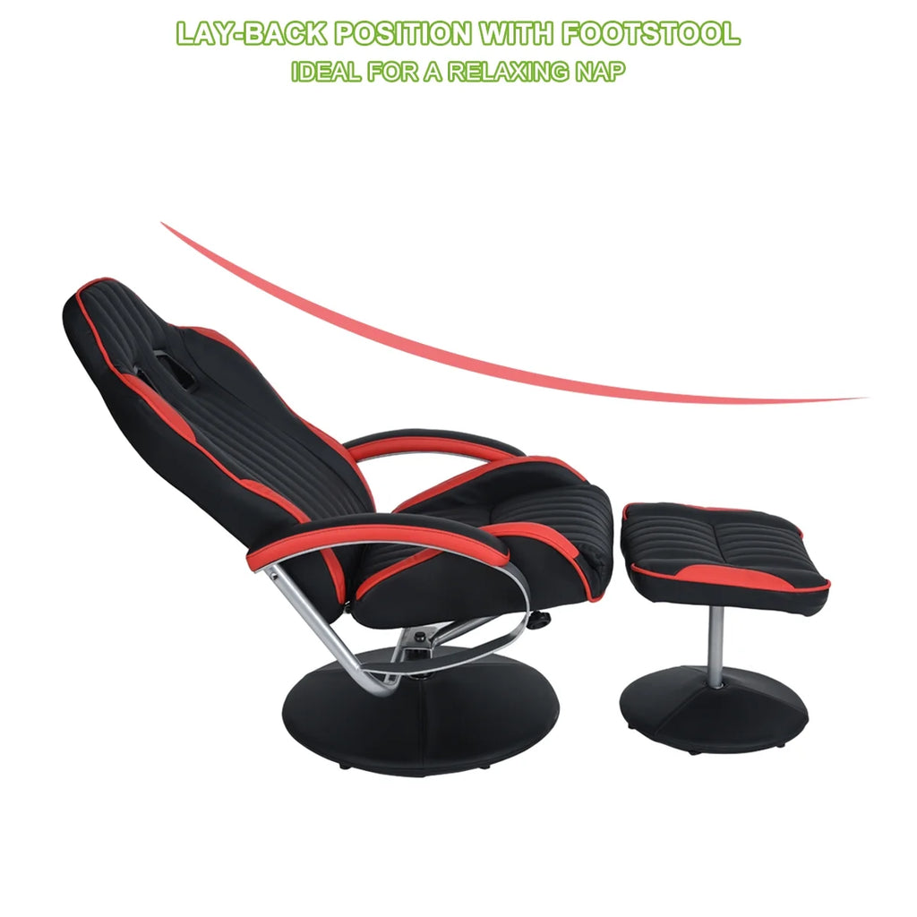 Faux Leather Recliner, Black P168
