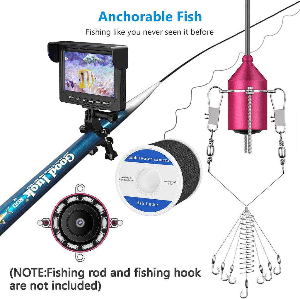 4.3 inch HD 1000TVL Color Monitor Ice Fishing Camera with 30m Cable V619