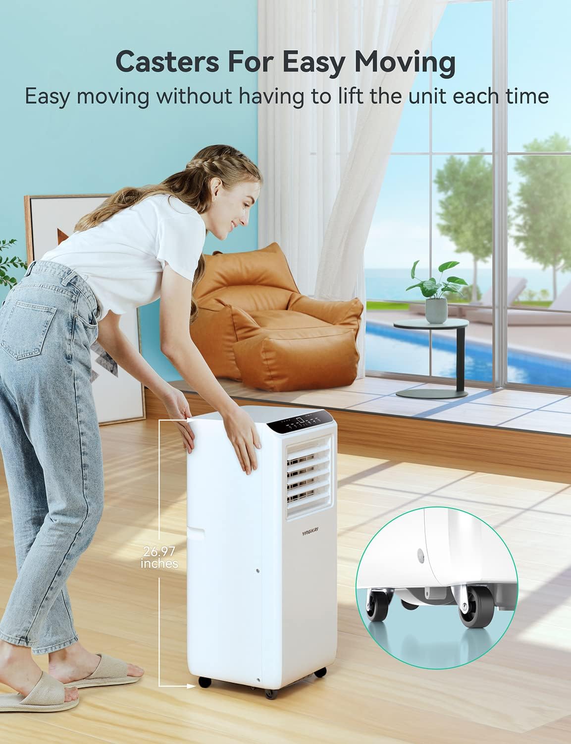 Portable Air Conditioner 8000 BTU 3-in-1 with Fan & Dehumidifier Z90411