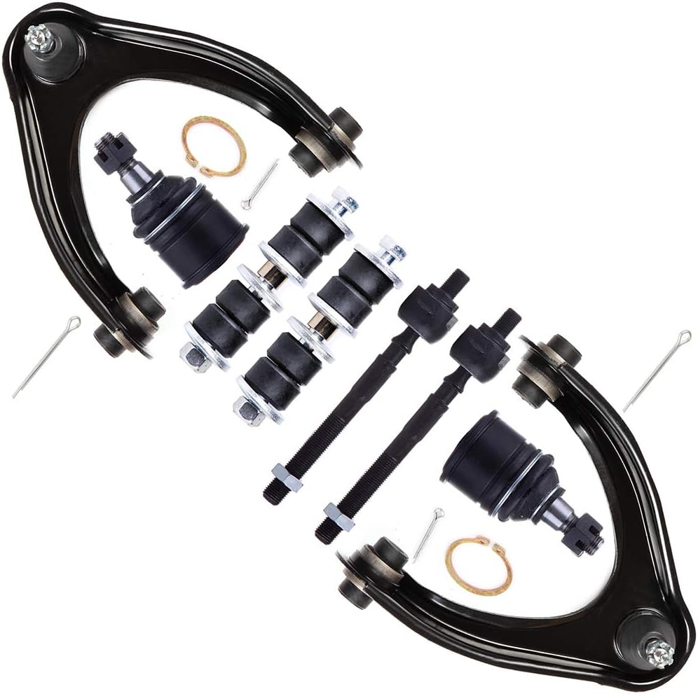 8pc Front Suspension Kit Upper Control Arm with Ball Joint Lower Ball Joint Inner Rod End Sway Bar Link Y901253