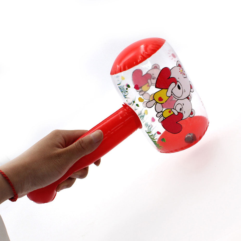 8 Pcs Ringing Toy Hammer with Bell 10pcs Inflatable Childrens Halloween Props Pool Party B9331