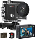 4K Waterproof Action Camera with Remote Control and Helmet Accessories Kit Pack of 2 F619