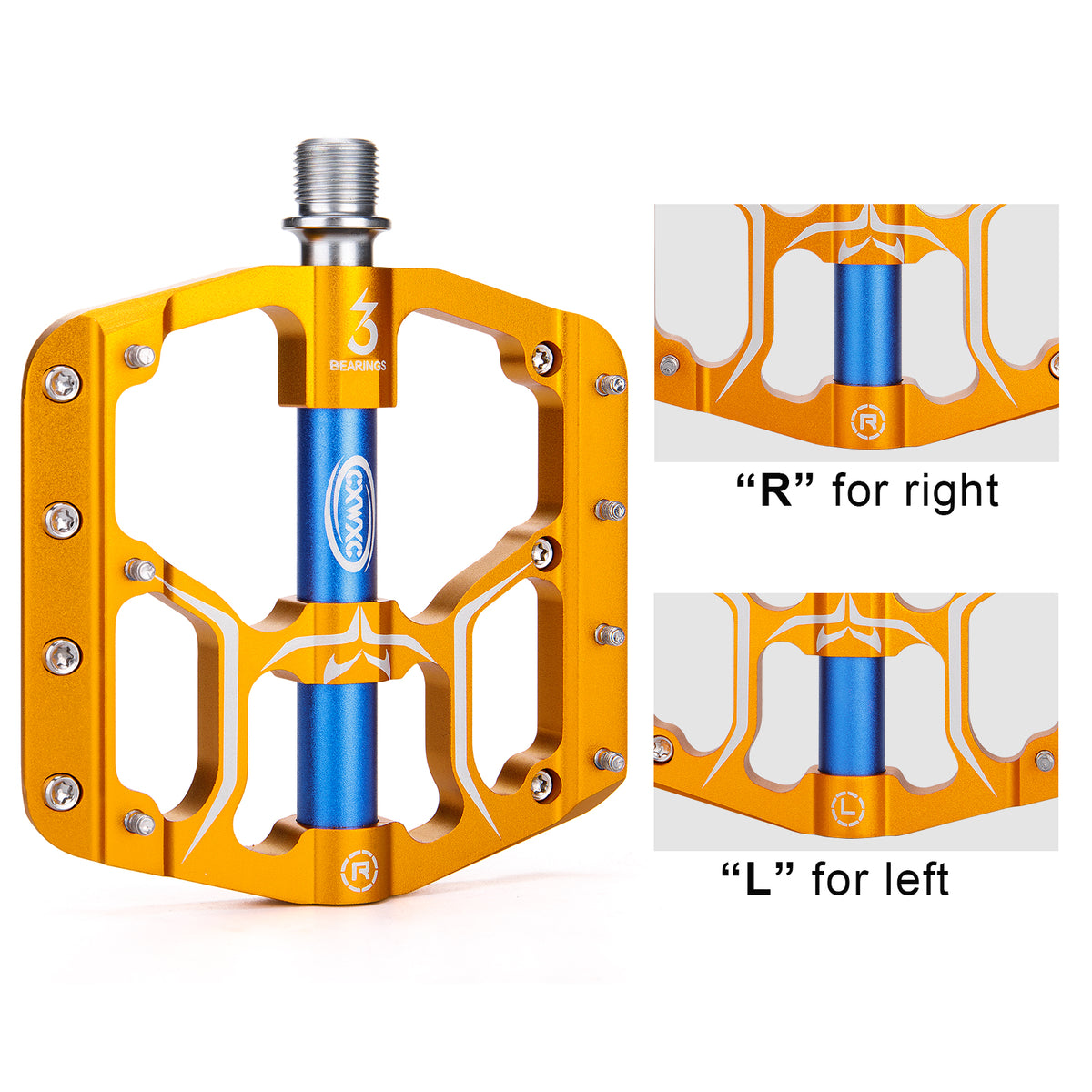3 Bearings 9/16” Aluminum Alloy Bike Pedals L83560