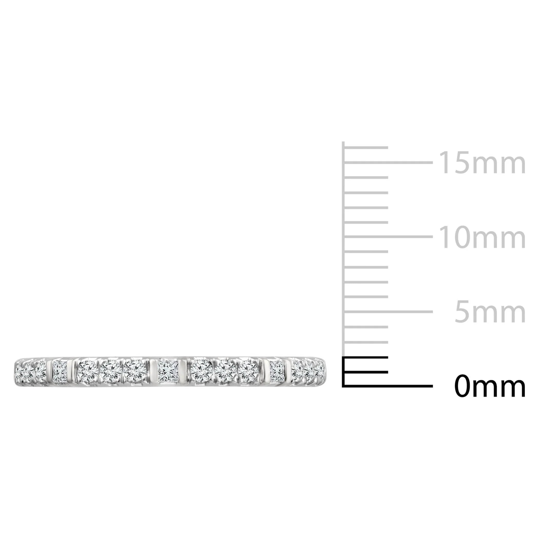 10K White Gold Diamond Stackable Band E502629