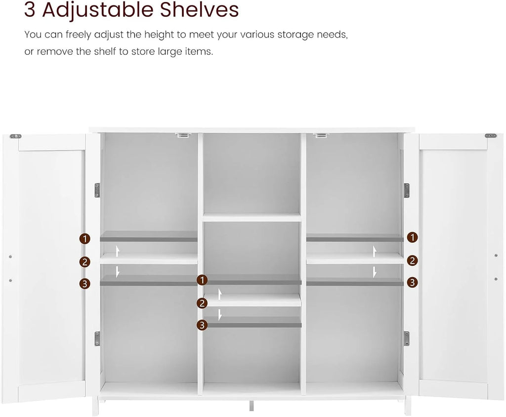 White 2 Door 4 Shelf Storage Cabinet C614175