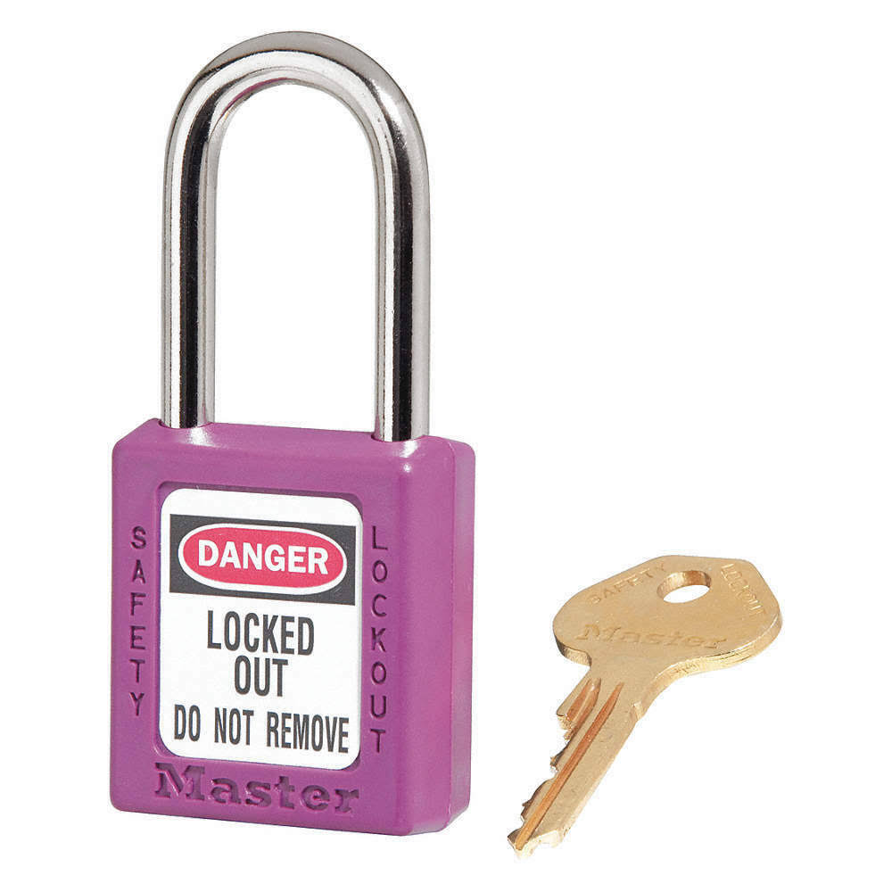 Lockout Padlock, Purple, 1-3/4x22h, Pack of 6 A10740