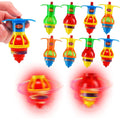 20 Pack UFO Spinning Tops with LED Light Up Flashing Toys S53628
