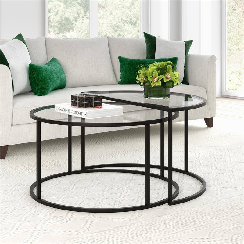 Blackened Bronze Nested Coffee Table Set Z731388