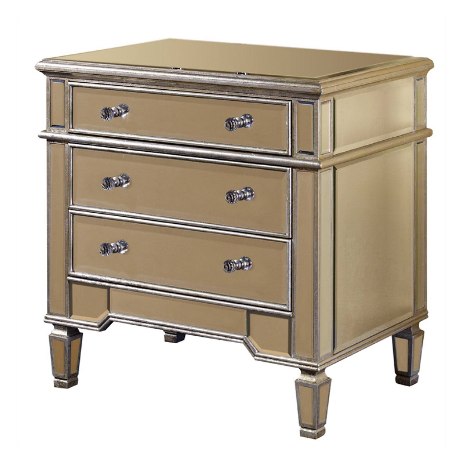 Silver Leaf 3 Drawer Cabinet E709
