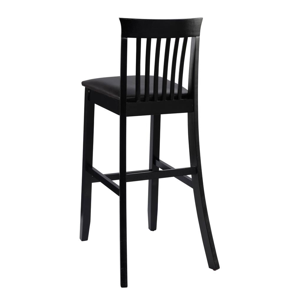 Black Slat Back Bar Stool E756