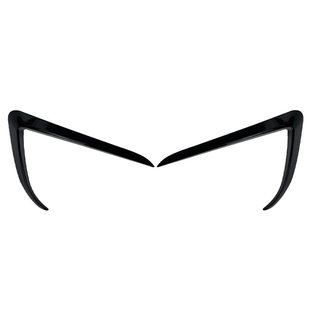 2PCS Car Front Fog Light Eyebrow Cover Trim Black O794