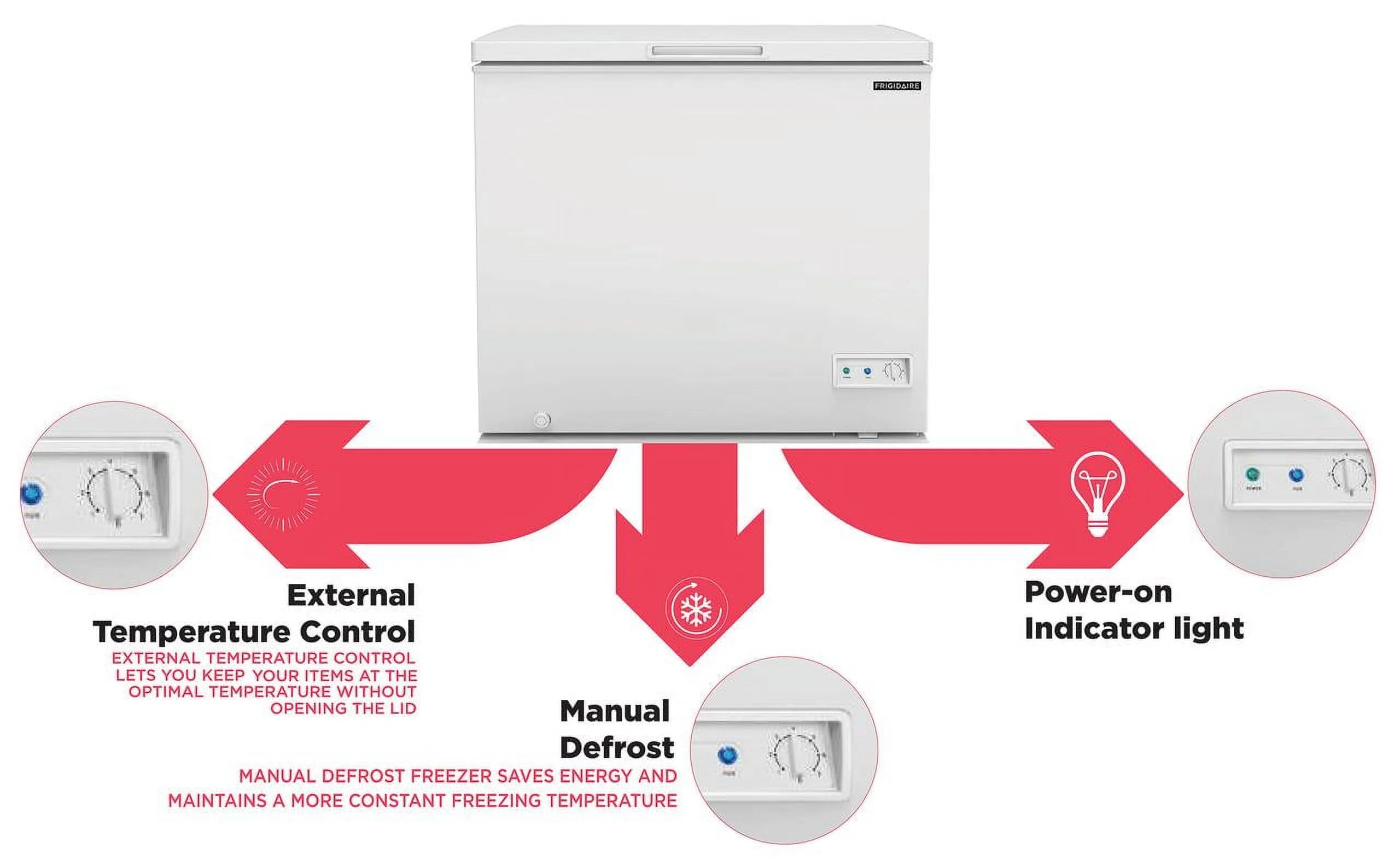White 7.0 Cu. ft. Chest Freezer U555656