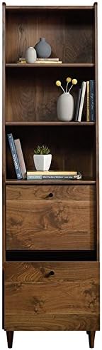 Vintage Wood 3 Shelf Bookcase with File Drawer N3282