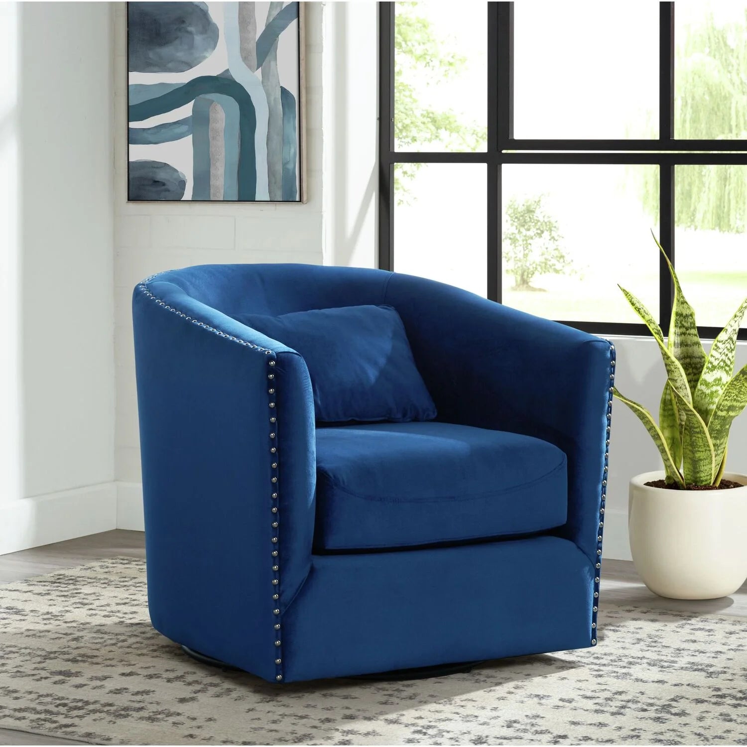 Navy Swivel Chair V687
