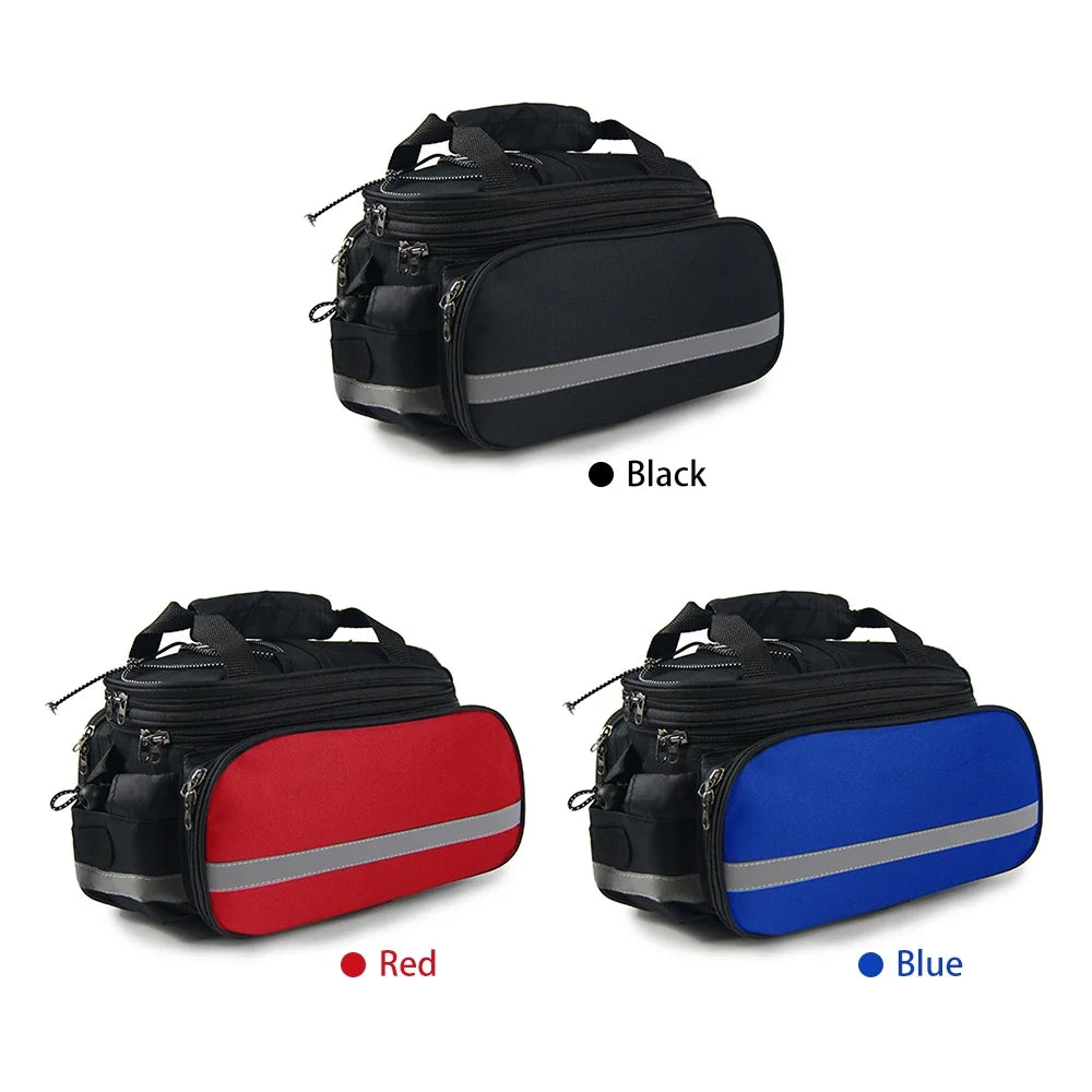 Rear Seat Bag Expandable MTB Bike Rack Bag with Rain Cover E528874