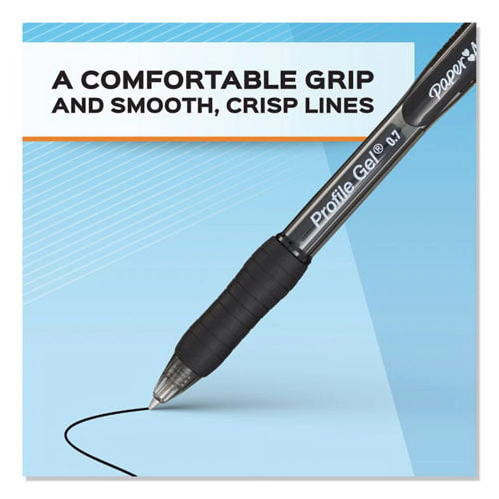 Blue Ink Retractable Fine 0.5 Mm Gel Pen, Dozen H221411