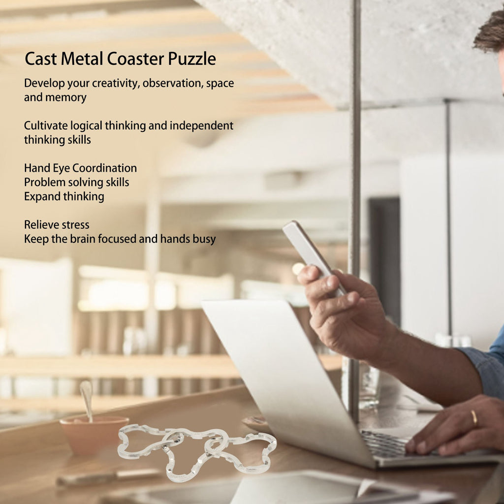 Cast Metal Coaster Puzzle Toy C3093
