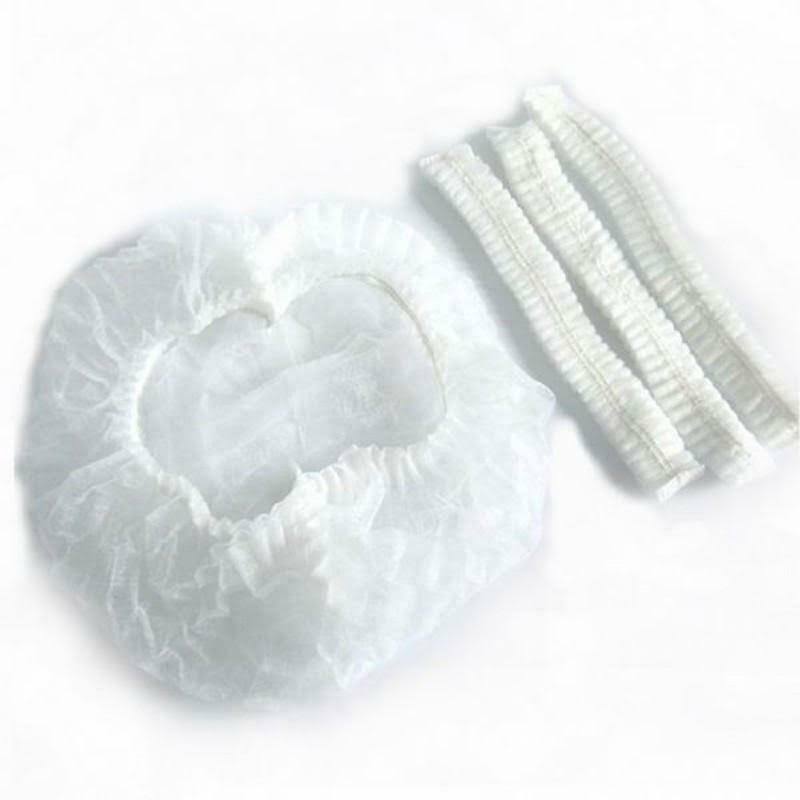 White Bouffant Cap Hair Net 24 inch 100 Pcs W4695